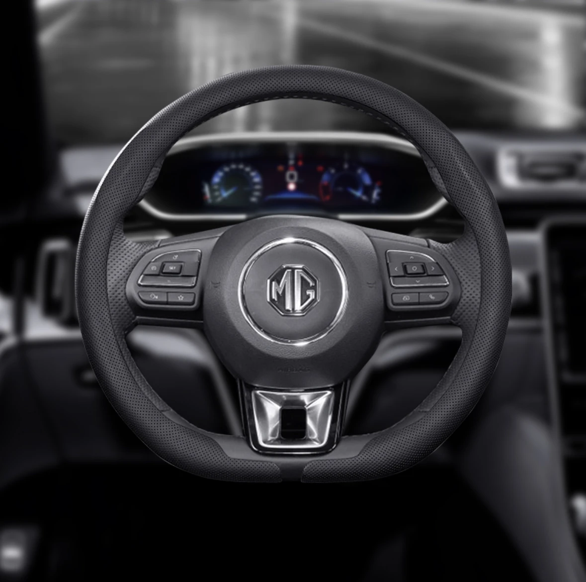 Für MG E-HS EV MG3 MG5 MG6 Trophy MG7 EZS 3SW ZS Cyberster Nappa Leder Auto Lenkrad Abdeckung Anti-slip Auto Zubehör