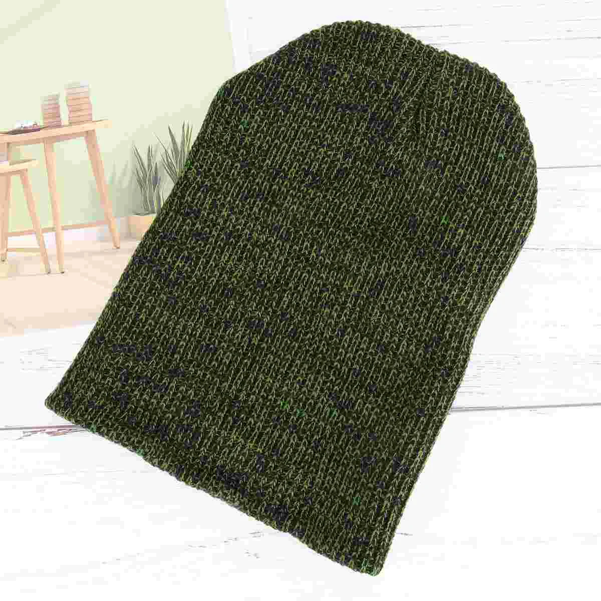 

Warm Mittens for Men Knit Caps Woolen Hat Autumn and Knitted Beanie Man Hats