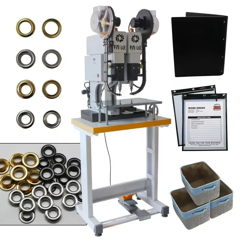 Double Heads Hole Making and Eyelet Punching Machine for Sale
