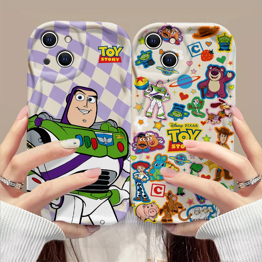 Toy Story Buzz Lightyear 3D Wave Case For Xiaomi Redmi 13C 12 12C 10 10C 9C A1 A2 K50 K40 Note 13 12 11 10 Pro Plus 4G 5G Cover