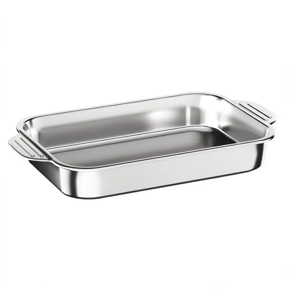 Durable Rectangular Stainless Steel Baking Plate Deep Grill Tray For Fish Cooking Compatible With Induction Cooker Kitchenware