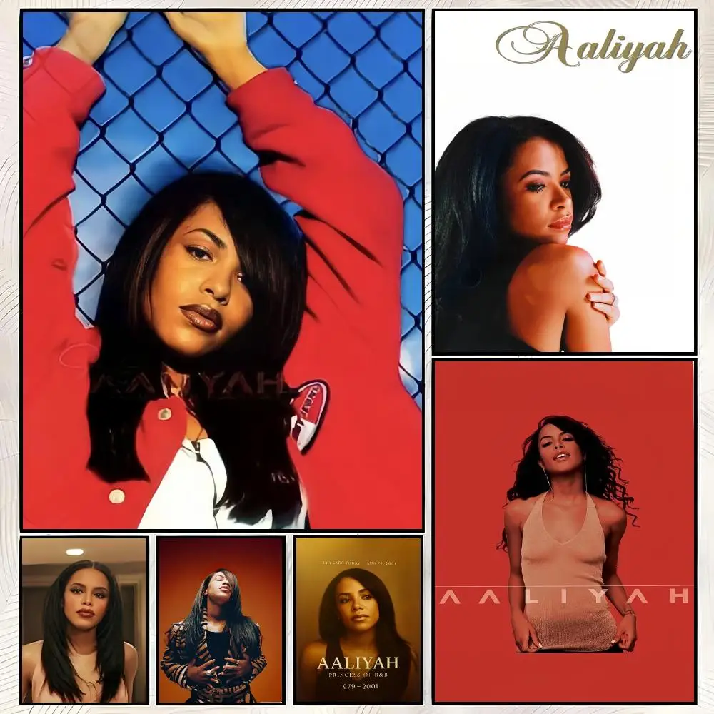 Singer A-Aaliyah Poster Trendy HD PP Paper Waterproof Wall Art Print for Bedroom Living Room Decor