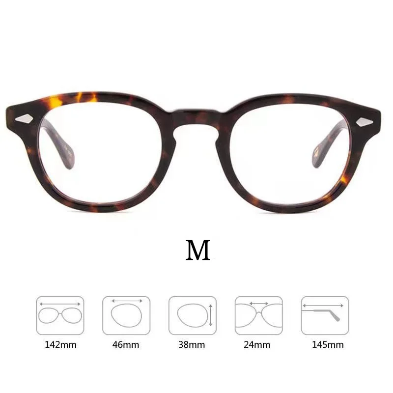 YIMARUILI Ultra-light Fashion High-end Brand Acetate Eyewear Women Retro Round Optical Prescription Eyeglasses Frame Men Y1915