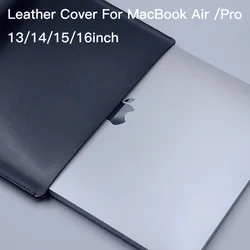 High quality Cover Case For Apple MacBook Air 2025 15inch M4 Pro13 14 16  leather Ultra-Thin Super Slim Sleeve Pouch Laptop Bag