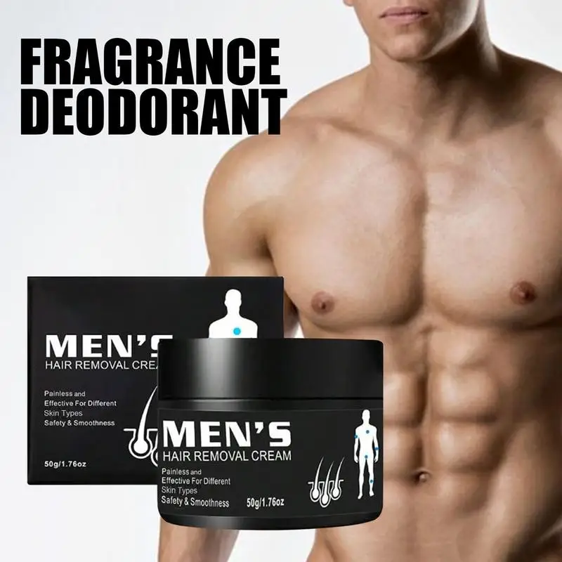 Hair Removal Cream 1.76oz Private At Home Hair Removal Cream For Men Soothing Depilatory For Unwanted Coarse Body Hair