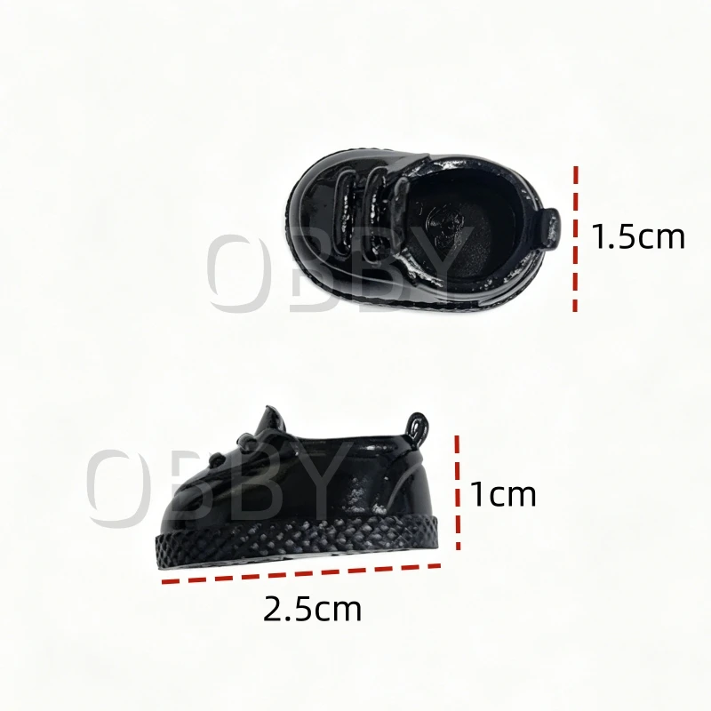 For Obitsu 11 Doll Cute Plastic Black Shoes Socks For YMY2.0 1/12 BJD P11 GSC Doll Dress Up Accessories