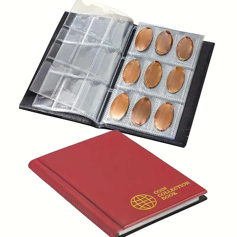 Penny Coin Collection Book Pressed Penny Book Hold 108-Münzenaufbewahrungshalter für die Präsentation von Souvenirs zum Sammeln von Geld-Organizer – Detail 17