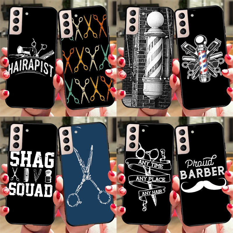 Hairdresser Barber Scissors Case For Samsung Galaxy S23 S22 Plus S8 S9 S10 Note 10 Note 20 Ultra S20 FE S21 Ultra Coque