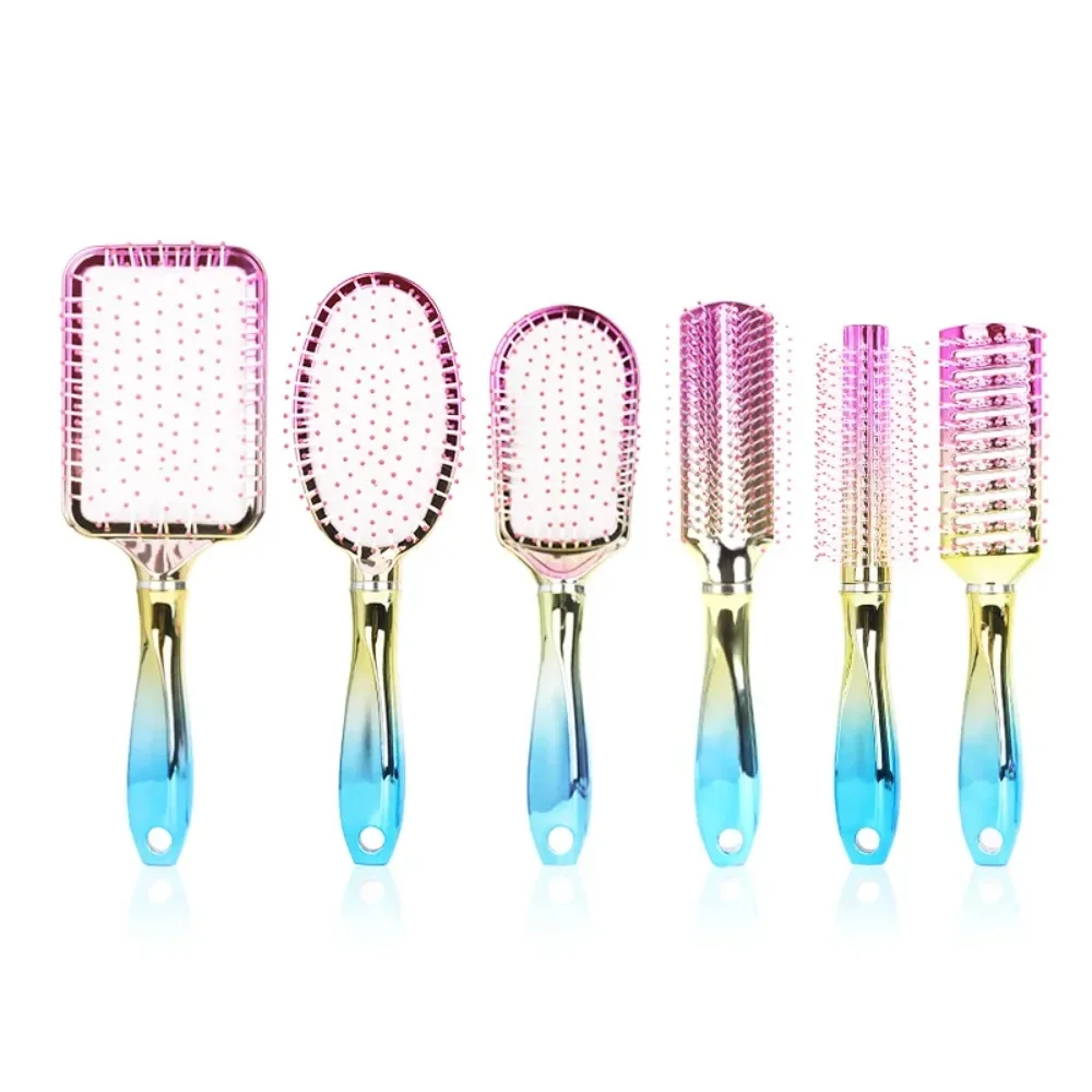 

1pcs Plating Large Gradient Hair Brush Scalp Massage Hair Comb Air Cushion Combs Straightening Comb Styling Barber Accessories