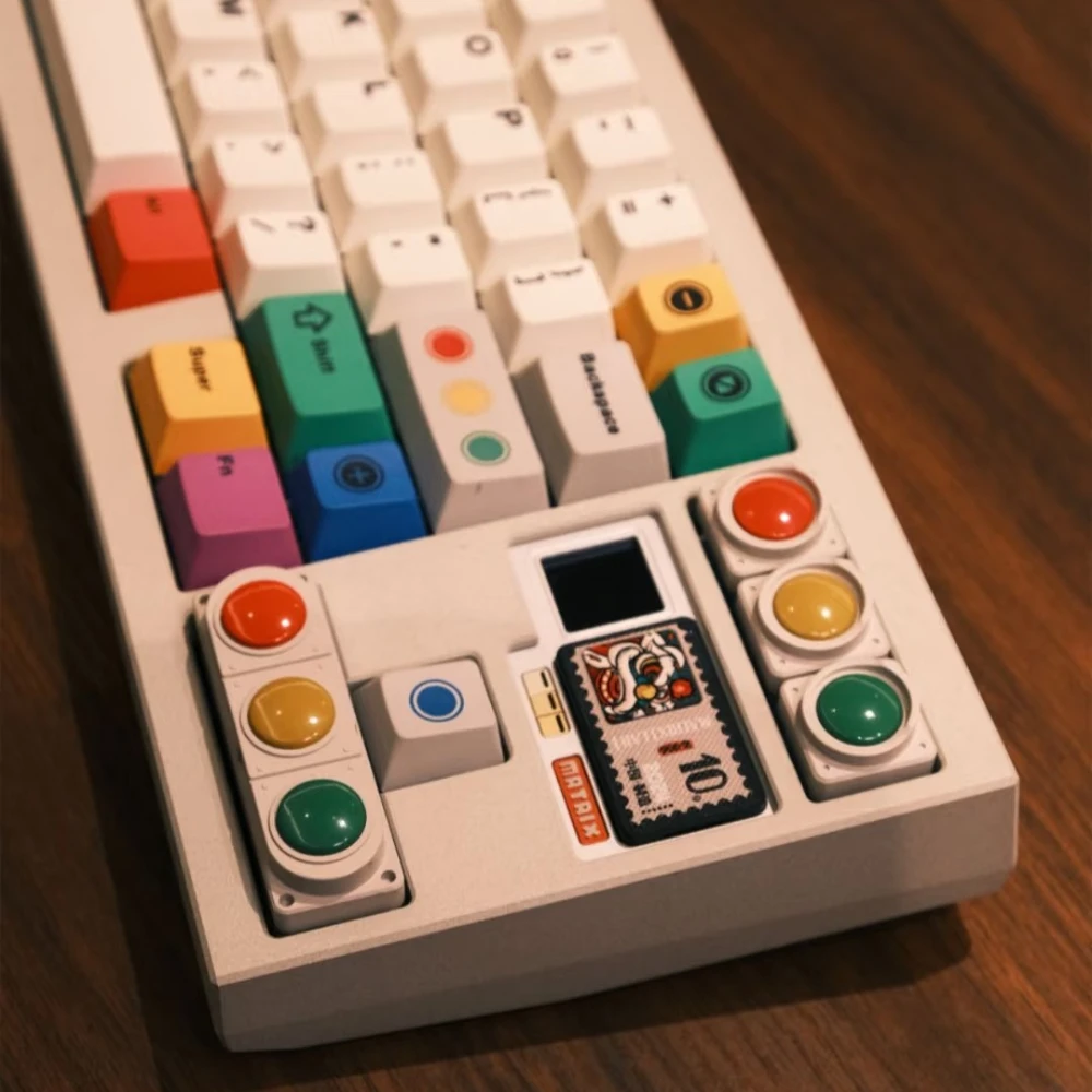 สัญญาณไฟจราจร Artisan Keycap อลูมิเนียมที่กําหนดเอง Retro ส่วนบุคคลคีย์บอร์ดหมวก Gaming KeyCap สําหรับคีย์บอร์ดอุปกรณ์เสริม