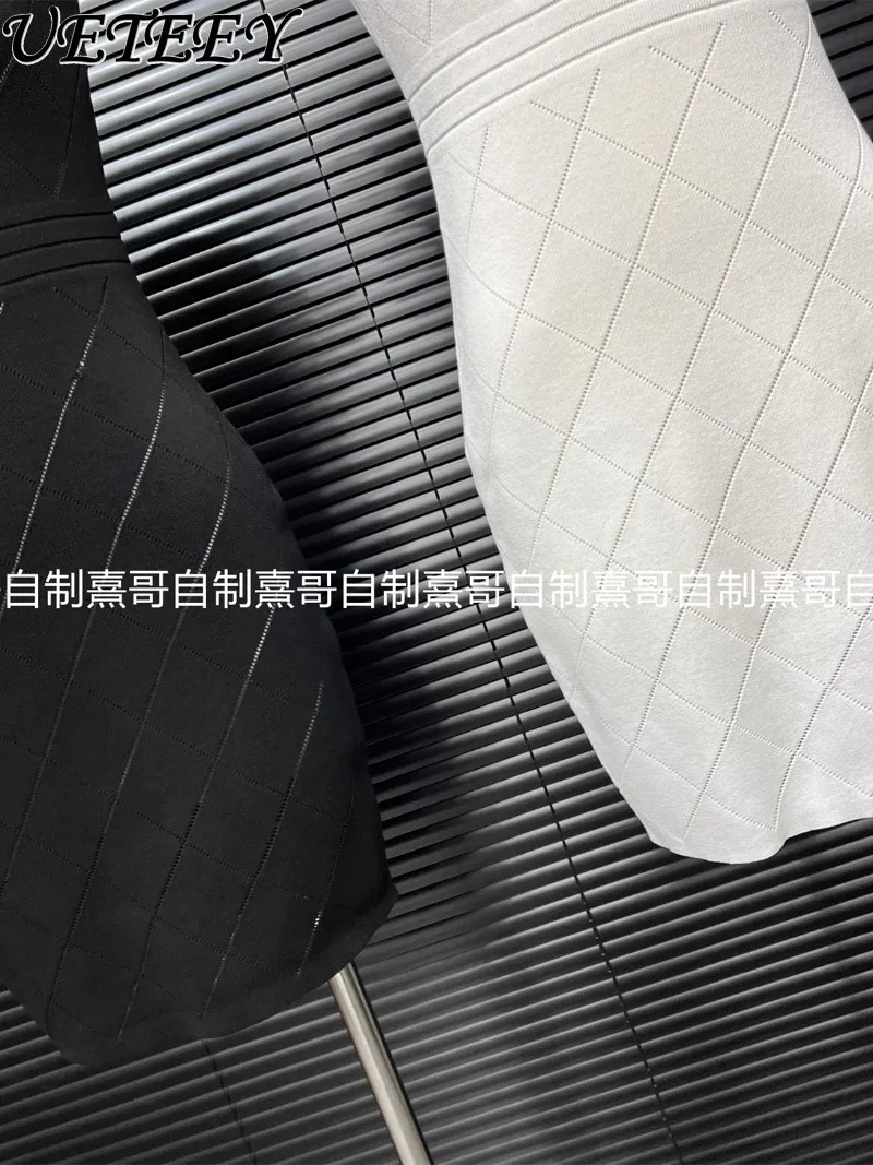 فستان أنيق على الطراز الفرنسي بدون أكمام مفرغ للنساء فساتين قصيرة ضيقة فاخرة ومثيرة بقصة ضيقة