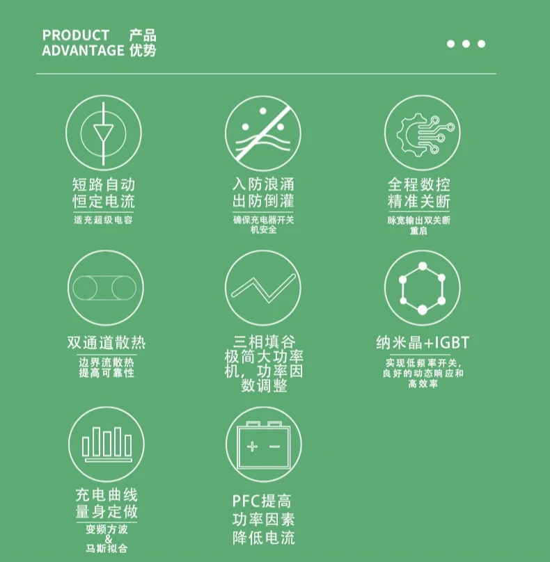 Lead-acid battery electric two-wheeler high-power gallium nitride variable frequency charger