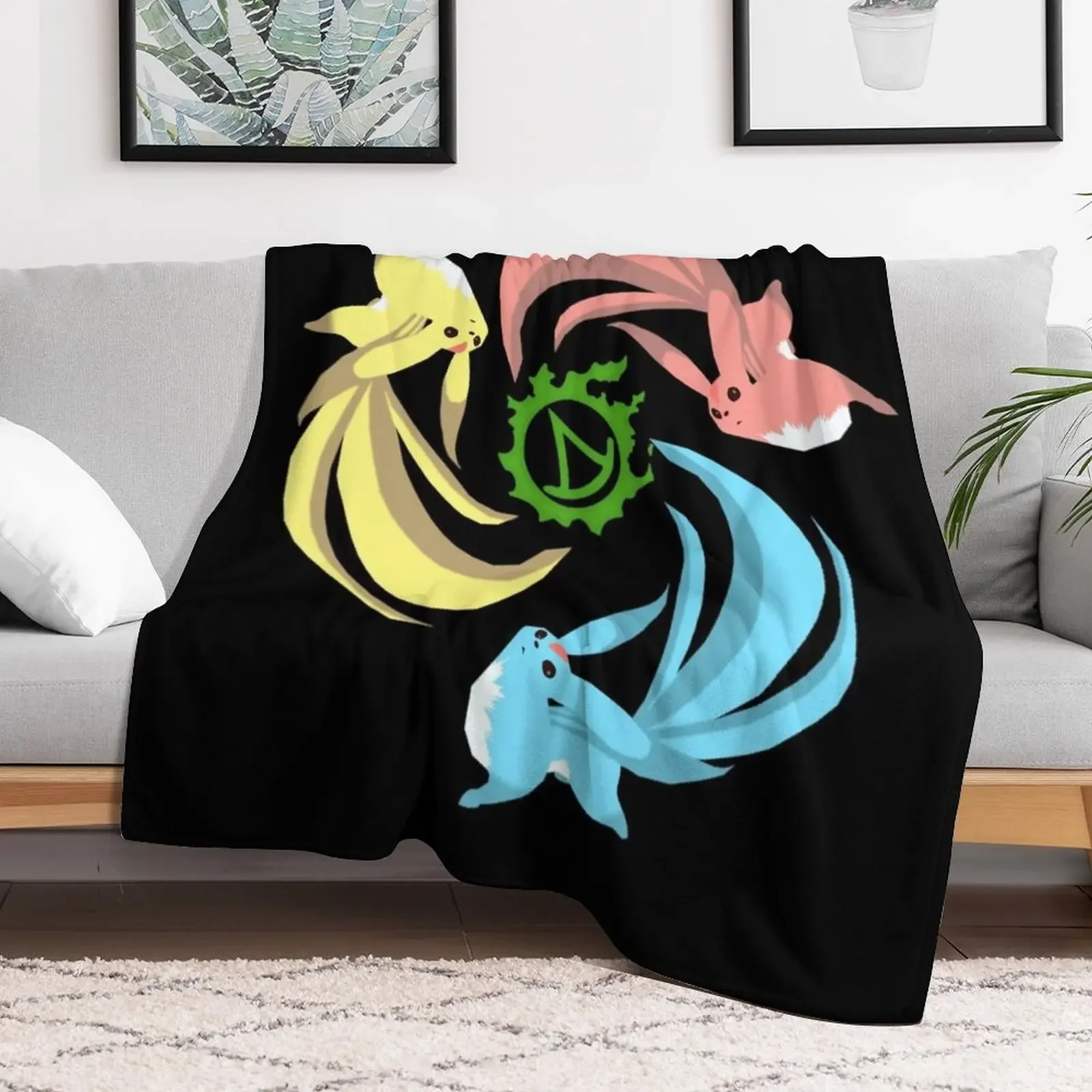 FFXIV Summoner - Carbuncles Throw Blanket Thin Softest Stuffeds Soft Big Blankets