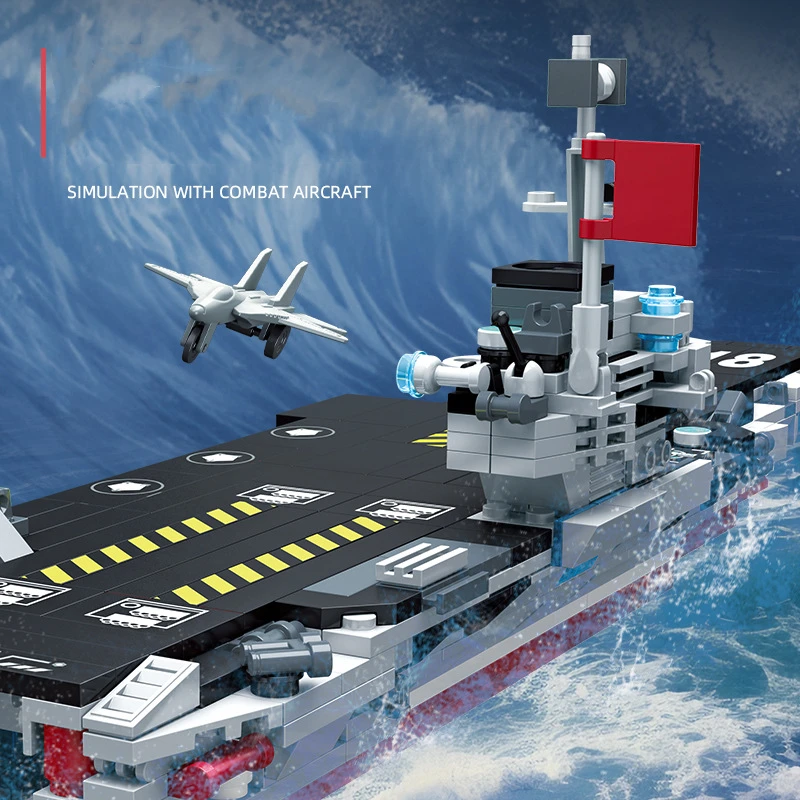 MOC War Chariot Ship Army Boat Aircraft Model Warships Building Blocks Compatible with Lego Construction Set for Boys Brick Toys