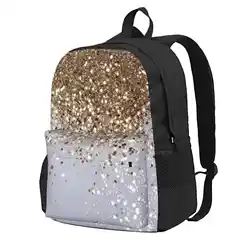 Gold Glam #1 (Photo Of Glitter Only - Not Reflective) Hot Sale Schoolbag Backpack Fashion Bags Color Lady Chic Luxury Interior