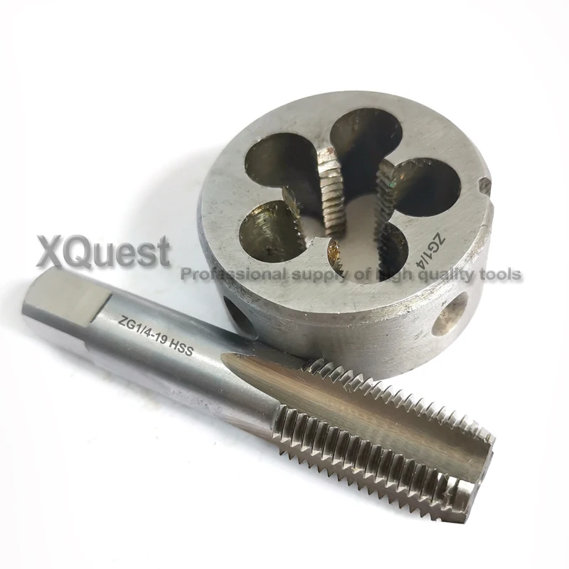 Jeu de robinets et de matrices pour filetage de tuyau, 2 pièces, pour cannelure droite, ZG1/8 ZG1/4 ZG3/8 ZG1/2, ZG 1/8 1/4 3/8