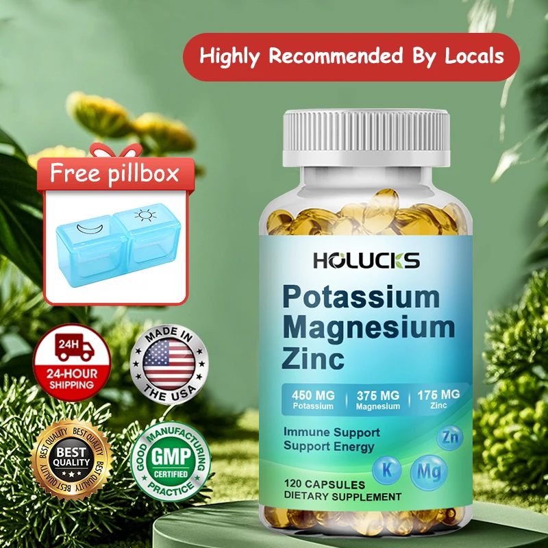 

Yimiduk Potassium Magnesium Zinc Capsules, Support Circulation & Relaxation, Muscle Function, Immune Defense & Overall Vitality