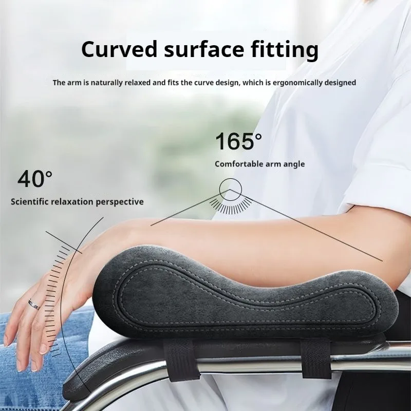 1 Pair Memory Cotton Chair Armrest Pads Computer Chair Armrest Cushion Relief Elbows Forearm Pressure Pad For Home Offiice