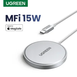 UGREEN MFi Magsafe Wireless Charger Pad 15W Fast Charging For iPhone 15 14 13 12 Pro Max For AirPods Pro 2 Magnetic Chargers