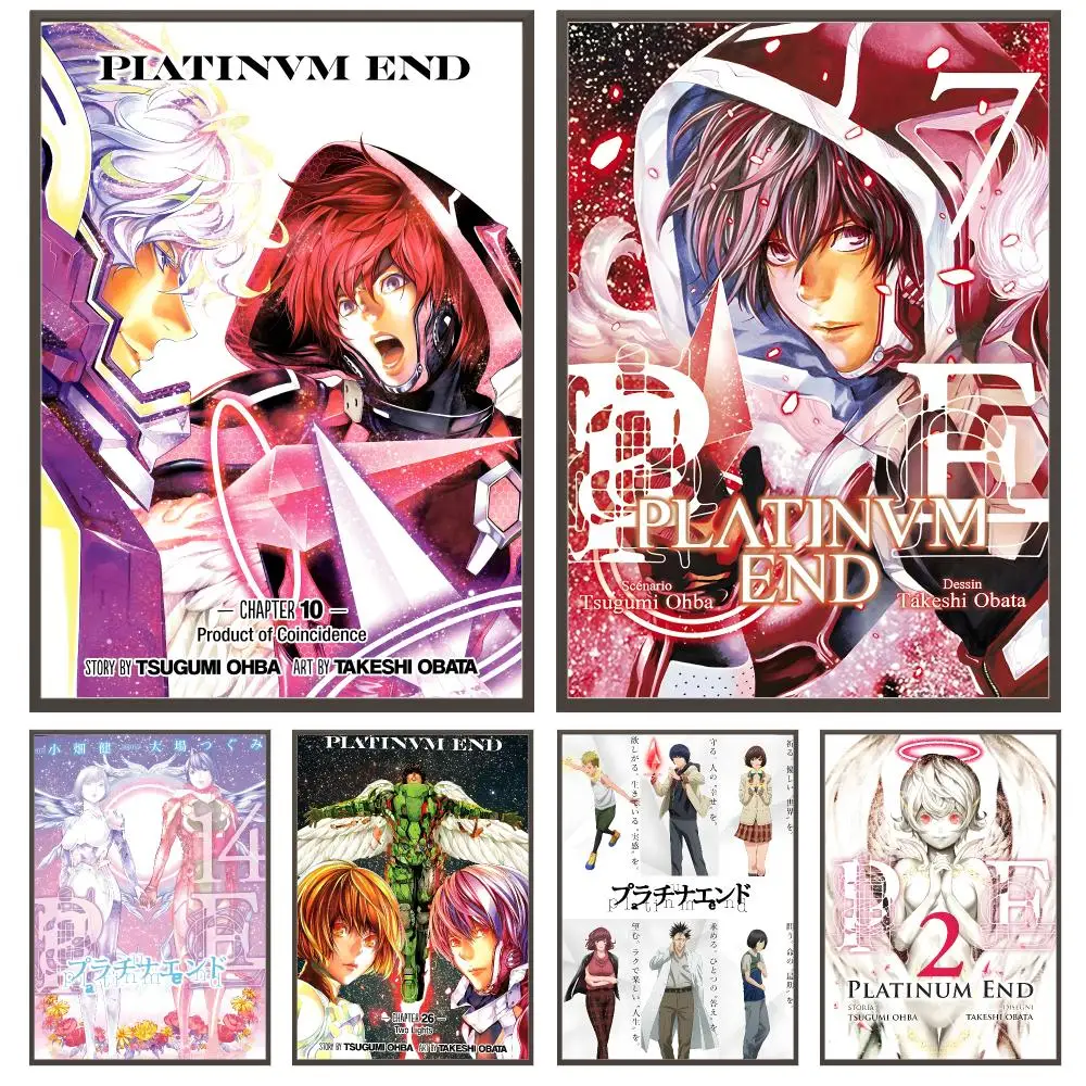 anime Platinum End Poster Poster HD Waterproof Self Adhesive Wall Art Print Decor for Bedroom Living Room Gift