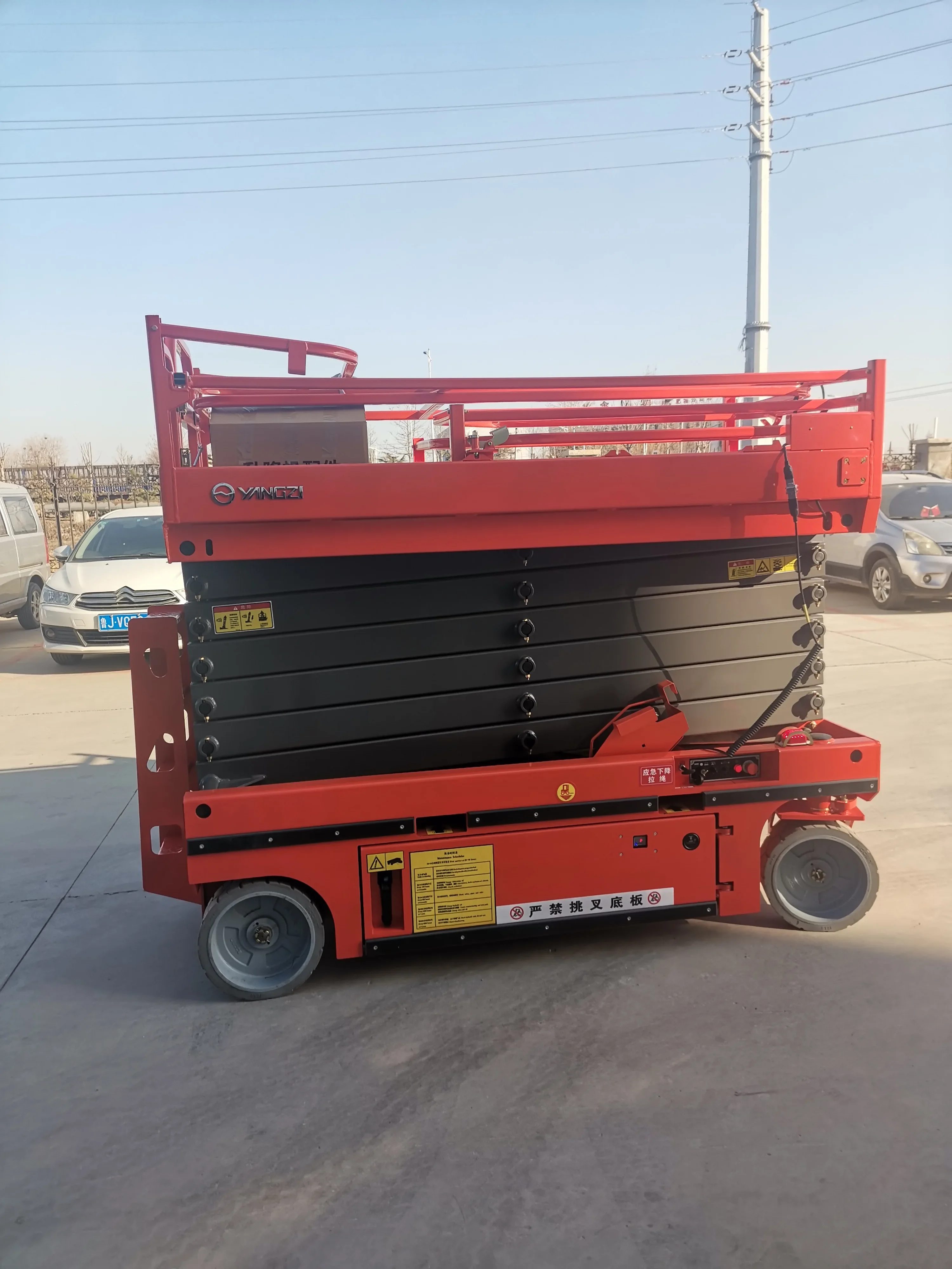 Scissor Lift Cart Hydraulic Manual Table Mobile Lift Platform