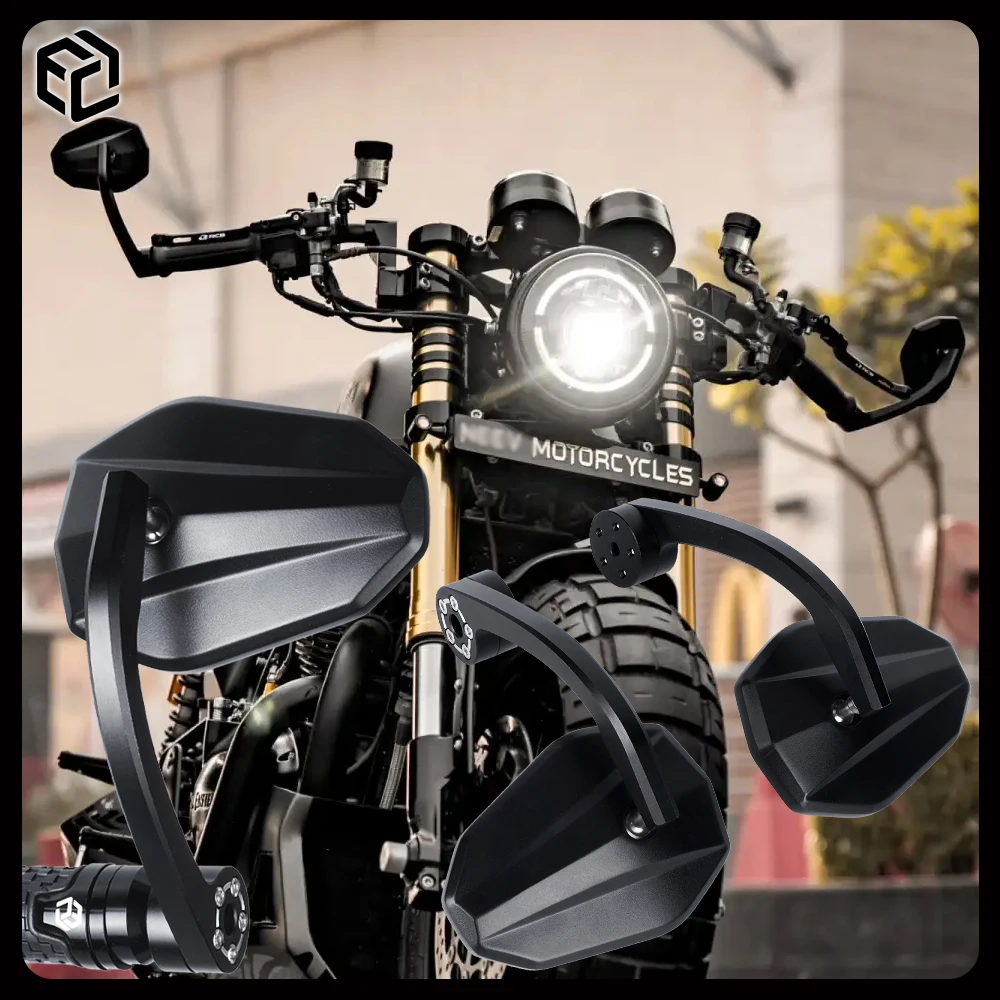 

Motorcycle Rearview Mirror Aluminum Alloy for Continental GT 650 Interceptor 650 Himalayan 450 Scram411 Meteor350 Bar End Mirror