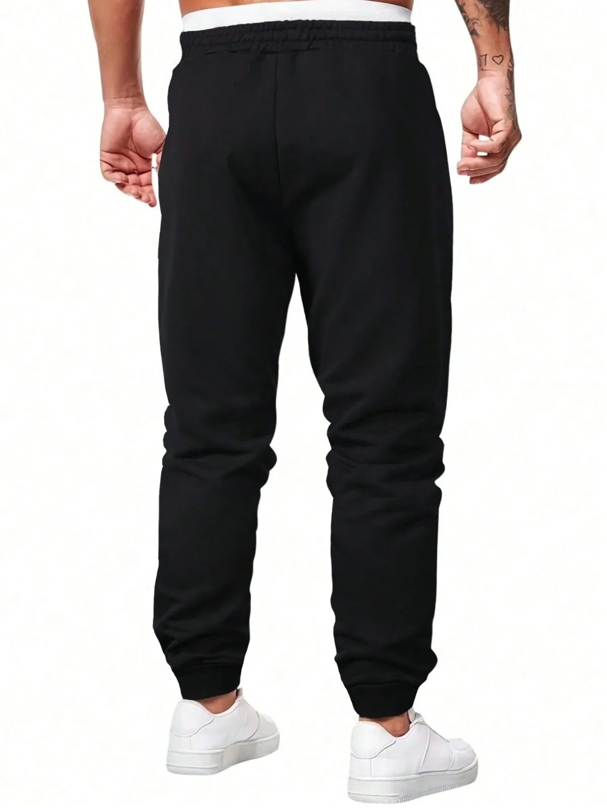 Men's Sweatpants Knitted Elastic Waist Drawstring Joggers Letter Graphic Print for Outdoor Activities and Jogging Bape Pants