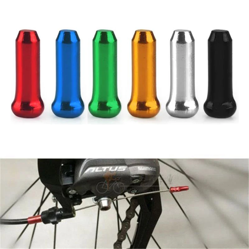 

30/50/100Pcs Multiple Colors Aluminum Alloy Bicycle Brake Shifter Inner Cable Tips Wire End Cap Cable Line Core Cap Cover Gear