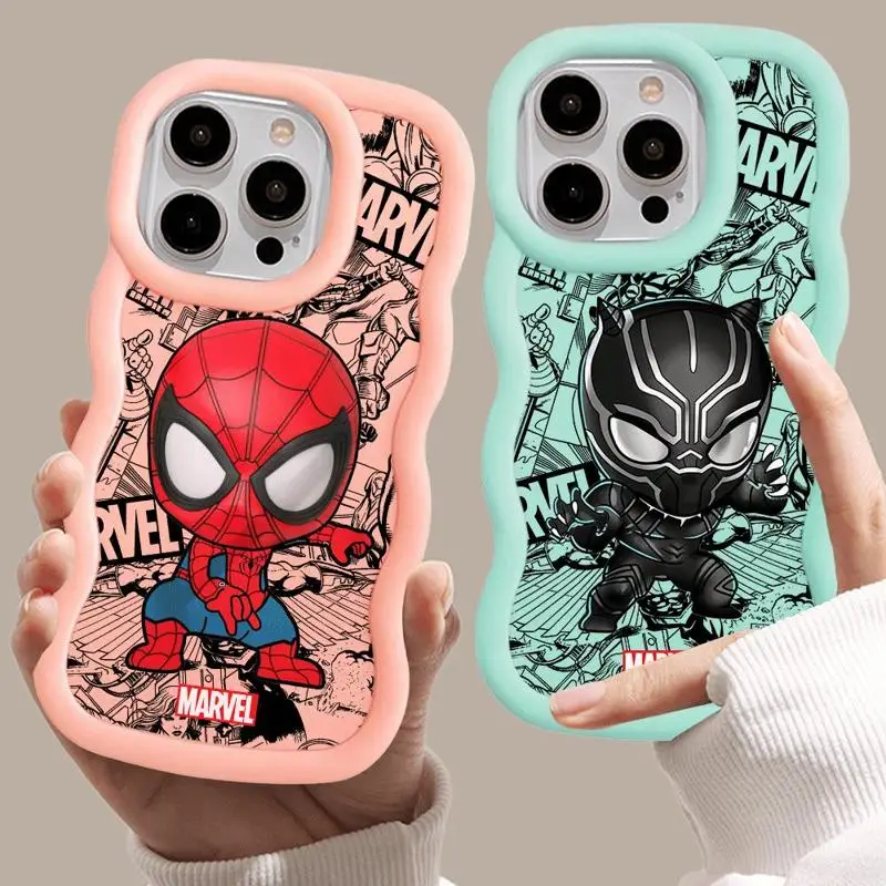 Cartoon Marvel Sqiderman Phone Case for Realme C35 C30S C55 C53 C25Y C25 C21Y C12 C11 12 11 12ProPlus 11Pro Silicone Shell