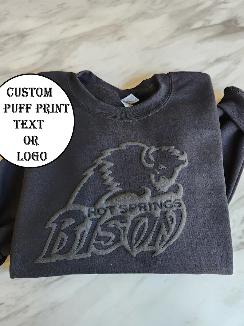 Puff Print Custom Team Name Sweatshirt Shirt Gift For Mom Christmas Vakentine Gift Custom Mascot Sweatshirt  Team Spirit Shirt