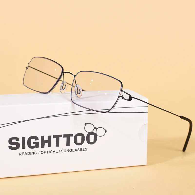Superleichte Lesebrille für Herren, blaues Licht blockierendes Brillengestell, schraubenlose Brillen + 100 + 200 + 300