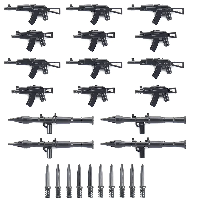 MOC Military Weapon SWAT Soldier Guns Minifigurine Accessories Guns Parts Building Blocks Kit Bricks Sets Army Model Kids Toys