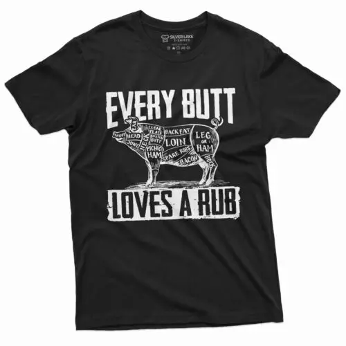 BBQ Pork Butt Rub Funny Tee Shirt 4th of July Summer Barbeque Partying Cook tee