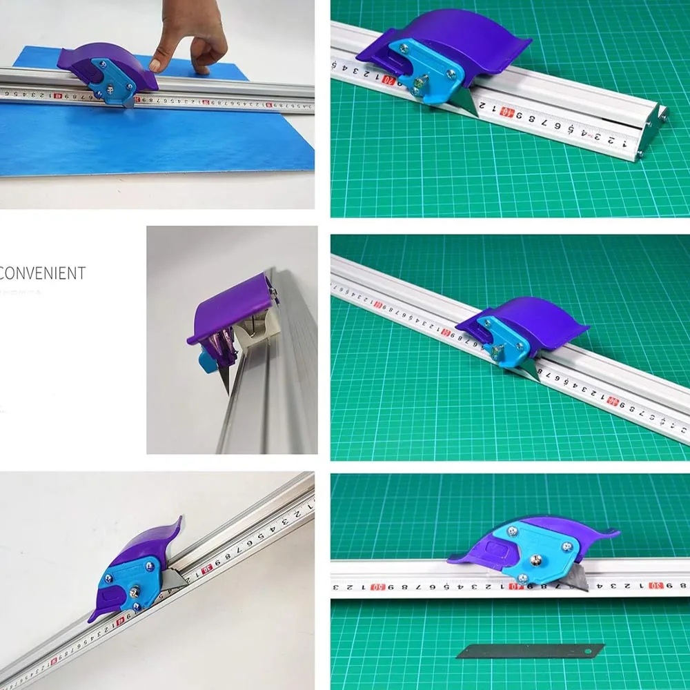 Can customize size Simplified knife ruler, sliding cutting protection, sliding cutting ruler, KT board advertising ruler