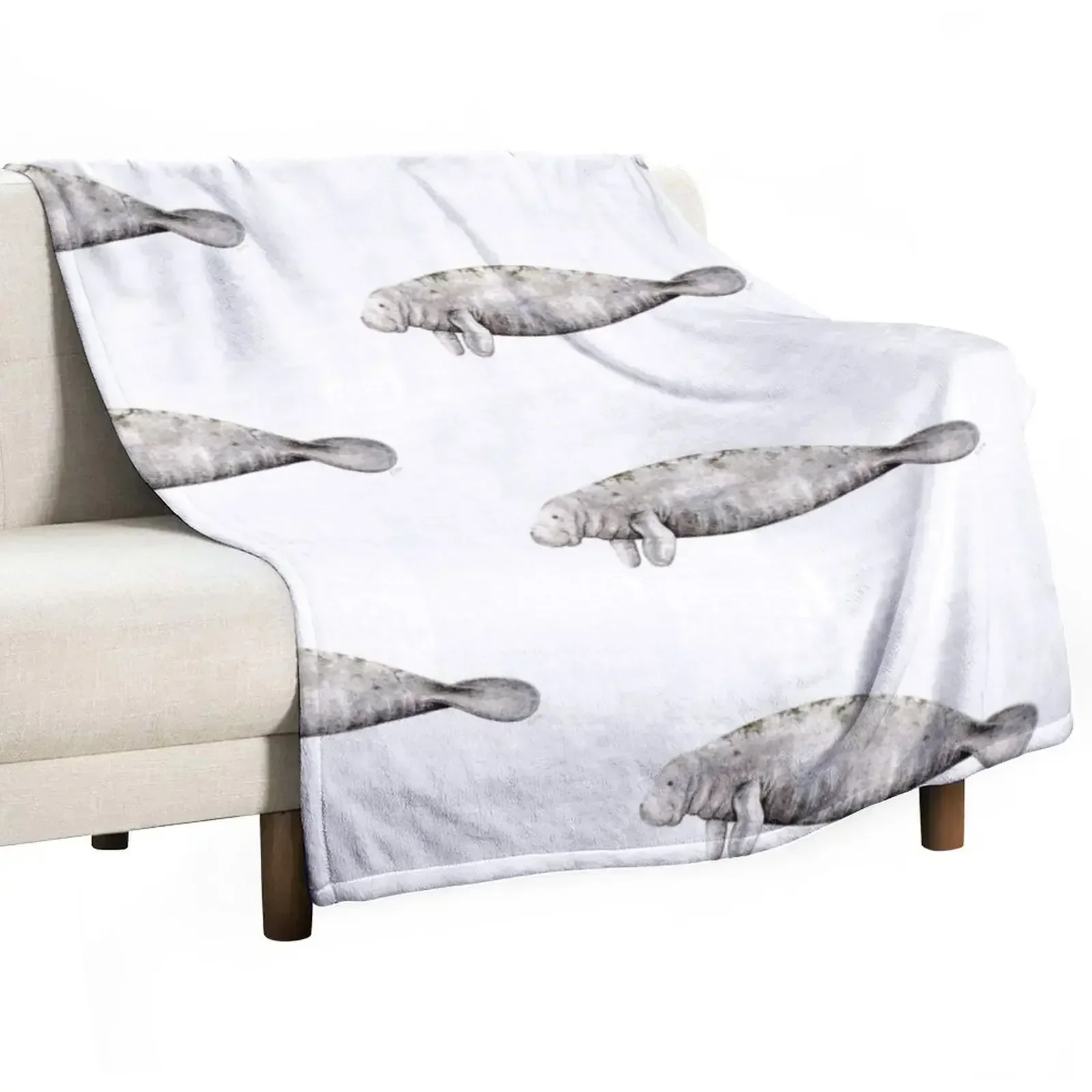 Manatee Throw Blanket halloween Extra Large Throw Bed covers Giant Sofa Blankets