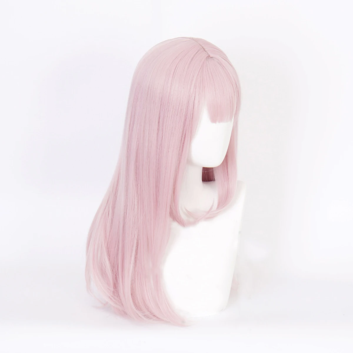 RANYU Anime Pink Long Straight Wig Synthetic With Bangs Women Natural Hair for Coaplay Lolita Daily Party