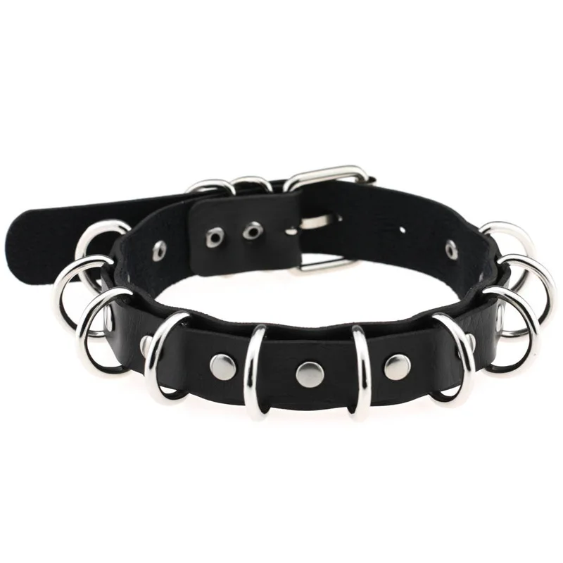 Bdsm PU Leather Chocker Bandage Collar Necklace Restraints Slave SM Flirting Adult Games Sexy Punk Goth Choker Harness Sex Toys