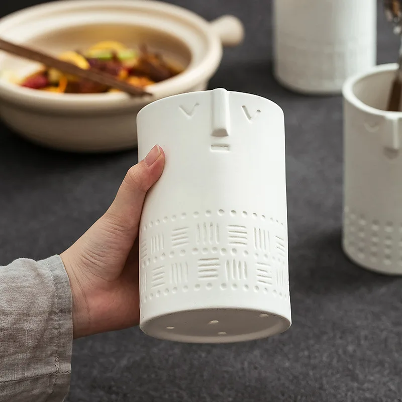 جديد حامل أعواد الأكل السيراميك الإبداعية الصرف عيدان الحاويات أدوات المائدة المطبخ التخزين المنظم