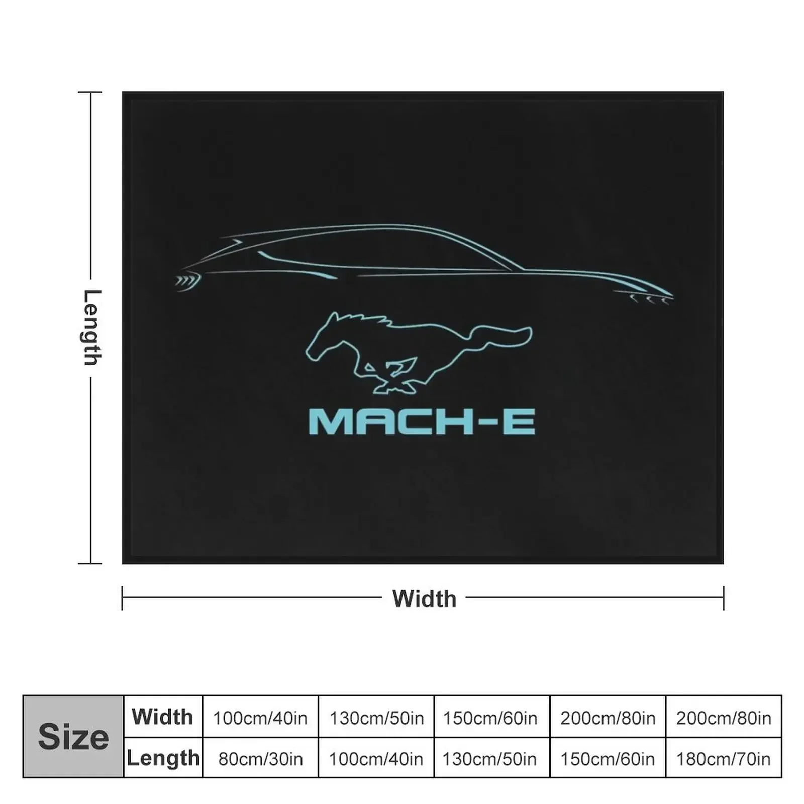 Mustang Mach-E Throw Blanket For Sofa Thin christmas decoration funny gift Blankets