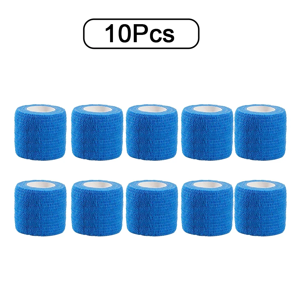 10 stuks elastische zelfklevende atletische tape bandage 2,5/5/10 cm niet-geweven universele pasvorm voor sport voetsteun gewrichtsbescherming