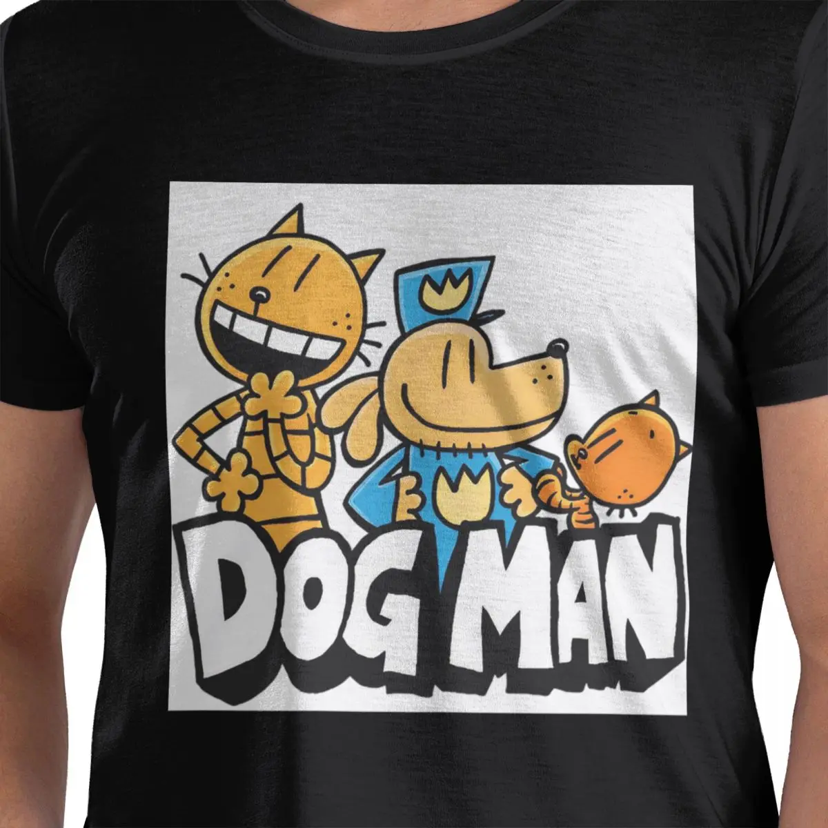 

Футболка из 100% хлопка с изображением собаки, кота и милого человека, мужские классические футболки, мужские футболки с круглым вырезом и коротким рукавом, S-6XL