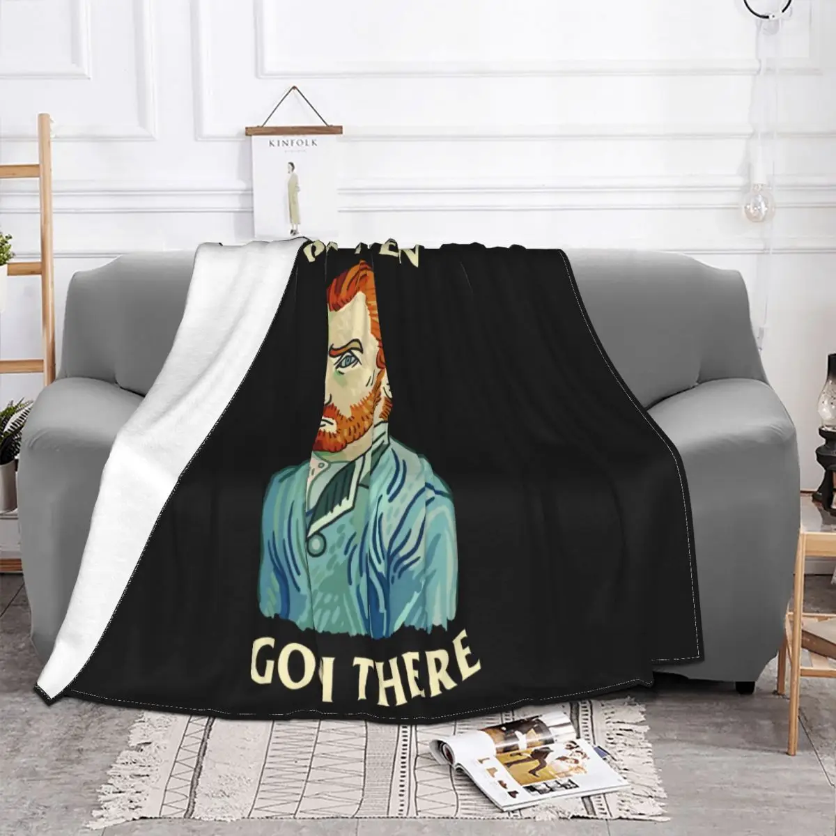 Van Gogh Don'T Even Gogh There MenWomen Aesthetic Cute Cotton Cool Vintage Harajuku Streetwear Anime Throw Blanket