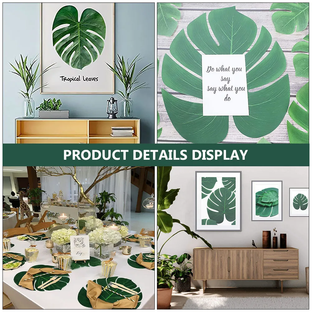 

100Pcs Attractive Simulation Leaf Decor Place Mats for Elegant Dining Experience