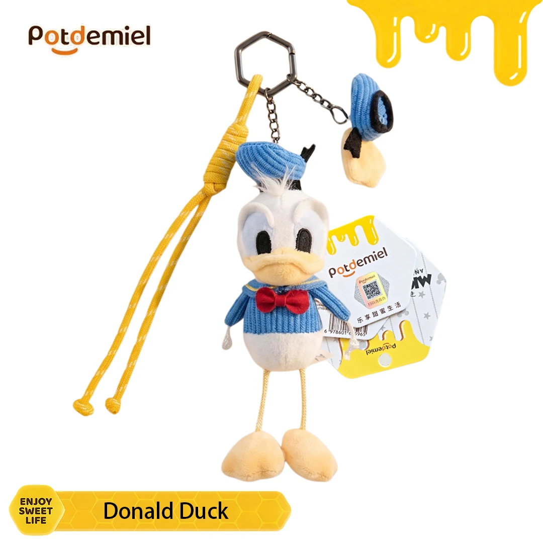 Potdemiel Disney Pato Donald, Colgante de Peluche Vibrante y Divertido, Decoración para Mochila Escolar, Accesorio para Bolsa de Regalo de Cumpleaños para Niños