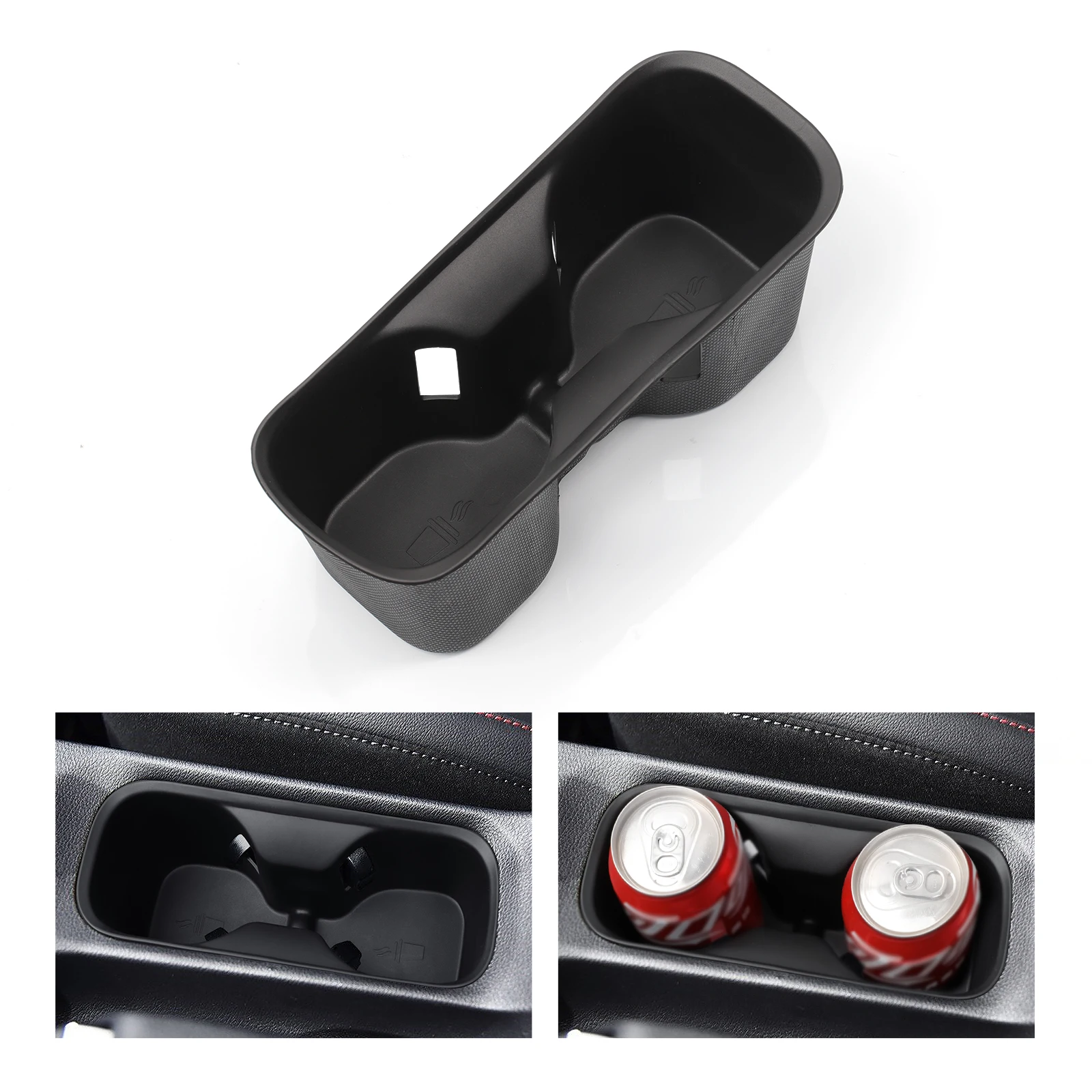 for Hyundai I30 I30 N Cup Holder Storage Box Shock-Absorbing Central Armrest Cup Tray TPE Tidying