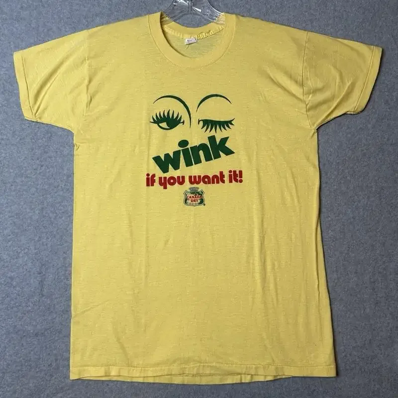 Vintage 5050 XL Canada Dry T Shirt Yellow Äúwink if you want it Äù SS