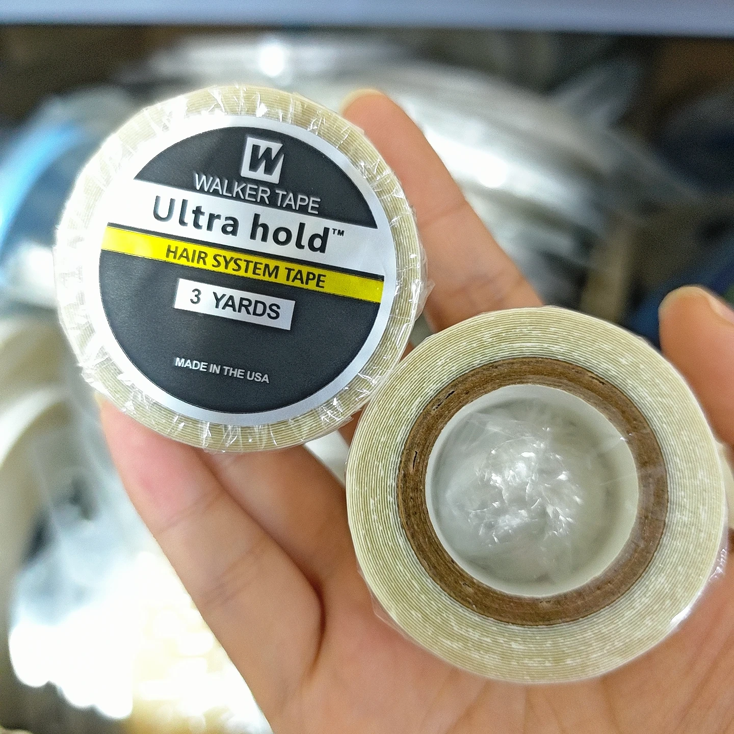 

Суперфиксированная повязка на голову 3 размера x 2 см с галстуком и клейкой повязкой на голову для парика для головных уборов, ремешок для парика для удлинения