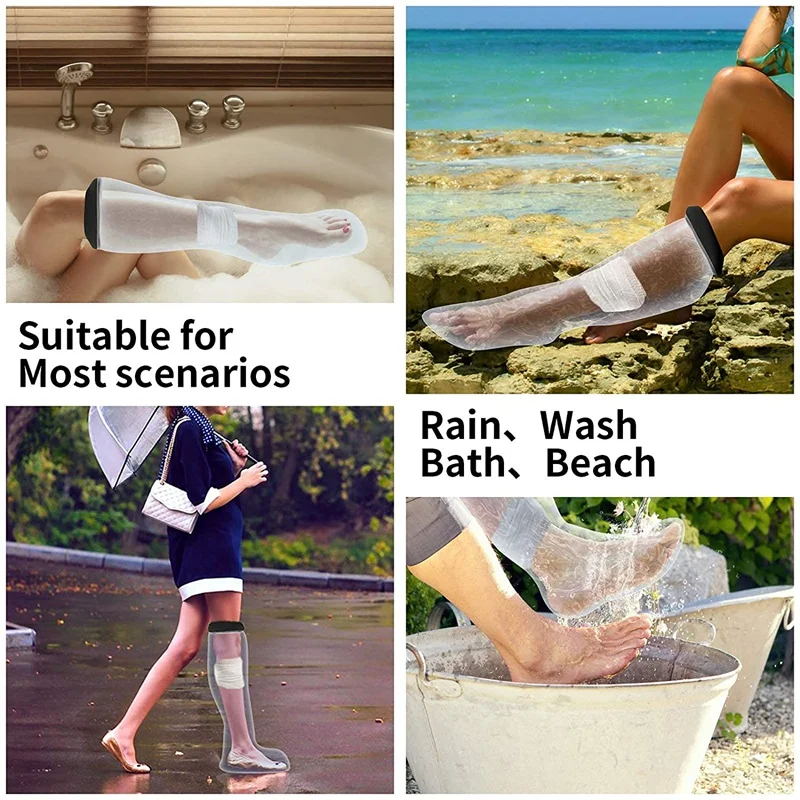 Waterproof Cast Shower Cover Leg For Adults Foot And Lower Leg Cast Wounds Protector Showering Bath Accessories