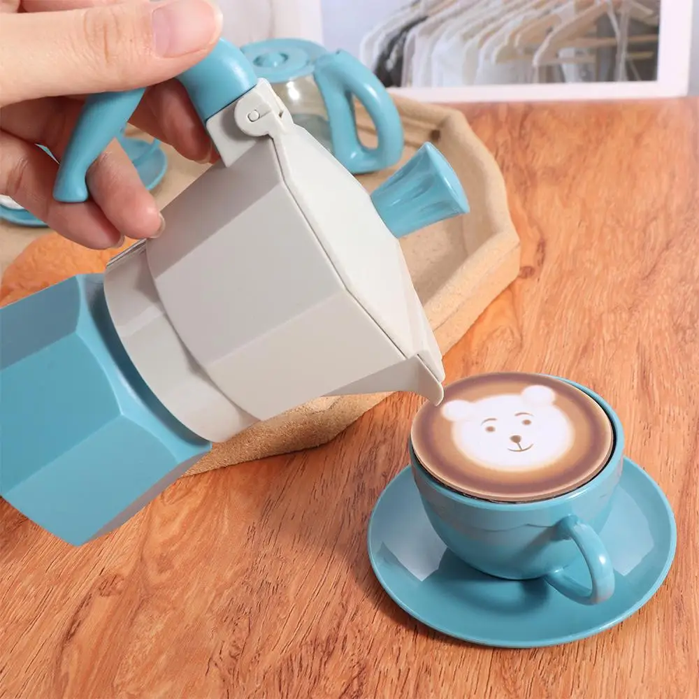 Coffee Machine Simulation Coffee Set Kettle Snack Pretend Play Play House Toy Kitchen Toy Education Afternoon Tea Toy DIY Toy