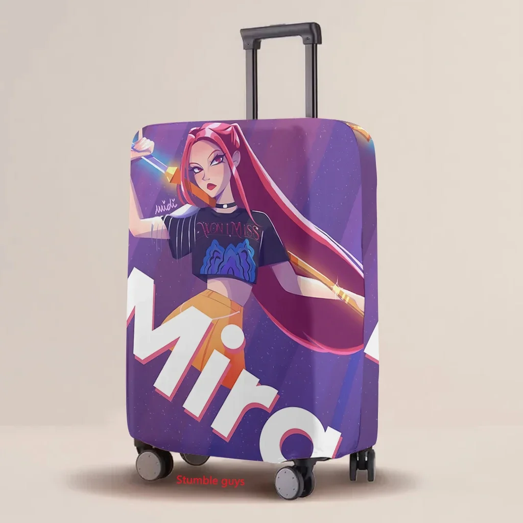 غطاء الأمتعة Kpop Demon Hunters، حافظة واقية مرنة مقاومة للاهتراء، ملحقات طباعة الرسوم المتحركة ​